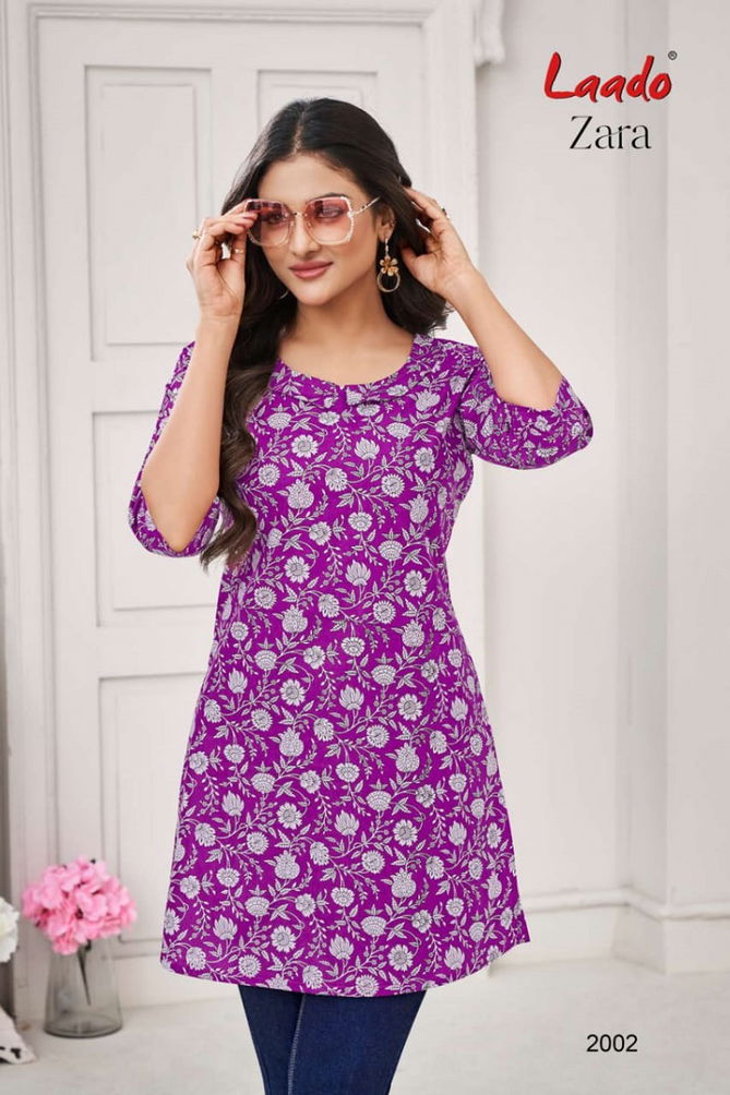 Laado Zara Vol 2 2001 To 2012 Short Printed Kurti Wholesalers In Delhi